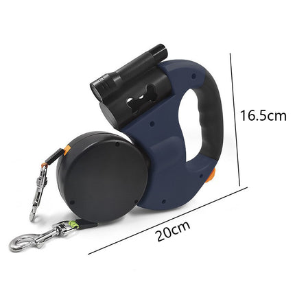One-to-two dog leash medium-sized small dog Teddy Bome two-in-one automatic retractable leash
