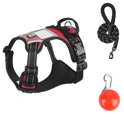 Cross-Border Dog Leash, Anti-Explosion Pet Harness, Velcro Dog Harness, Large Dog Leash, Reflective Dog Leash