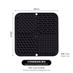 Four-compartment lick mat (large) (black)
