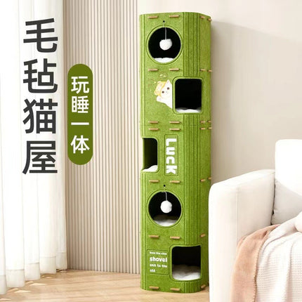 Cross-border wholesale cat nest cat climbing frame four seasons universal multi-layer cat tree hole cat scratch board cat pet nest