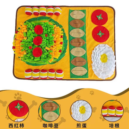 New Pet Sniffing Mat to Expend Dog Energy, Hide Cat Treats to Relieve Boredom, Pet Food Leakage Toy