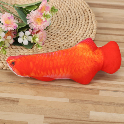 Cross-Border Wholesale Simulation Pet Fish Toys to Amuse Cats, Molars and Chews, Plush Fish, Cat, Mint Fish, Cat Toys and Supplies