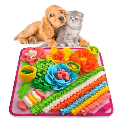 New Pet Sniffing Mat to Expend Dog Energy, Hide Cat Treats to Relieve Boredom, Pet Food Leakage Toy