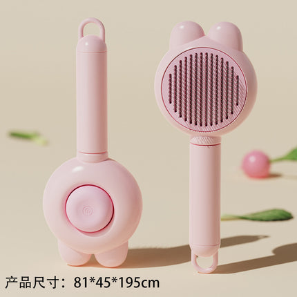 Pet Comb, One-Click Press to Remove Floating Hair, Hair Removal Comb, Dog and Cat Hair Removal Comb, Special Cat Comb, Pet Supplies