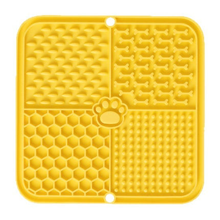 Cross-Border Dog Licking Mat Pet Licking Pad Silicone Suction Cup Slow Licking Mat Anti-Choking Slow Feeding Bowl with Scraper