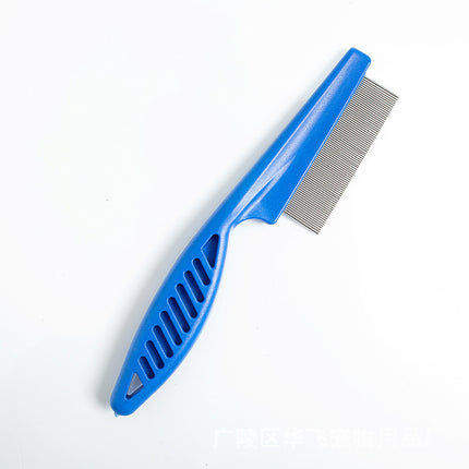 Cross-Border Pet Comb, Dog Flea Comb, Cat Flea Comb, Plastic Fine Tooth Special Comb, Steel Needle Comb, Hair Removal Comb