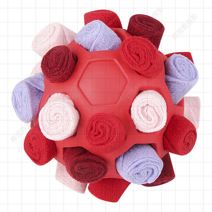 Pet Sniffing Pad Hidden Food Ball Dog Educational Bite-Resistant Cat Multifunctional Rubber Ball Cut Out Ball Fried Ball Dog
