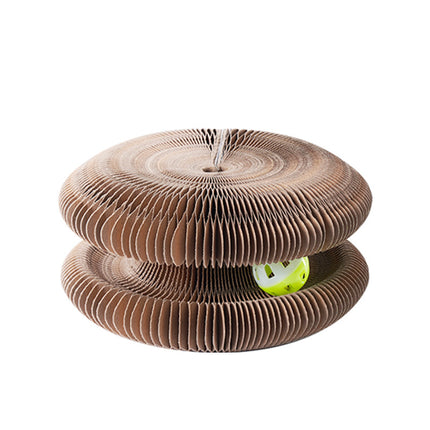 New Organ Cat Scratching Board, Magic Corrugated Paper, Wear-Resistant, Non-Shedding, Strong Magnetic, Foldableable, Self-Pleasure and Boredom Relief Cat Toy