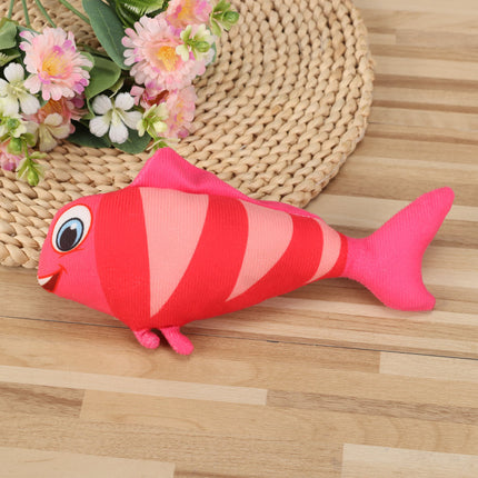 Cross-Border Wholesale Simulation Pet Fish Toys to Amuse Cats, Molars and Chews, Plush Fish, Cat, Mint Fish, Cat Toys and Supplies