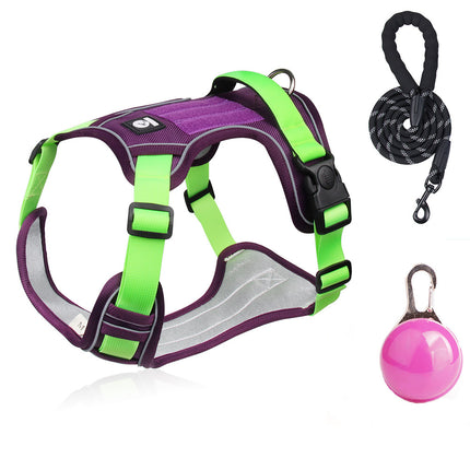 Cross-Border Dog Leash, Anti-Explosion Pet Harness, Velcro Dog Harness, Large Dog Leash, Reflective Dog Leash