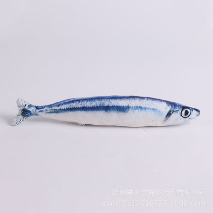 Cross-Border Wholesale Simulation Pet Fish Toys to Amuse Cats, Molars and Chews, Plush Fish, Cat, Mint Fish, Cat Toys and Supplies