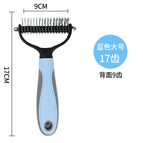 Knot opener comb (Large blue)
