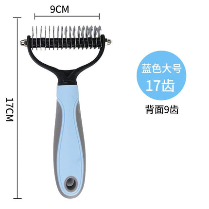 Dog Cat Comb Open Knot Floating Hair Artifact Pet Self-Cleaning Comb Row Comb Massage Hair Removal Special Pet Comb