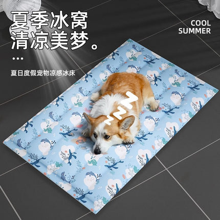 Pet Ice Mat Mat Dog Summer Mat Cat Ice Bed Sleeping Mat Floor Mat Cooling Supplies Summer Ice Nest