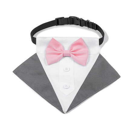 New wedding suit pet saliva towel dog collar pet triangle towel pet
