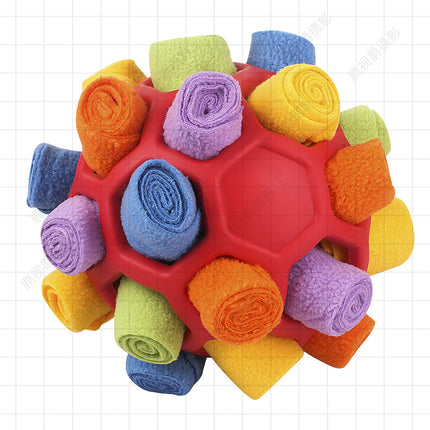 Pet Sniffing Pad Hidden Food Ball Dog Educational Bite-Resistant Cat Multifunctional Rubber Ball Cut Out Ball Fried Ball Dog