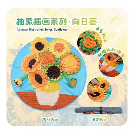 New Pet Sniffing Mat to Expend Dog Energy, Hide Cat Treats to Relieve Boredom, Pet Food Leakage Toy