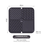 Four-compartment licking pad (large size) (dark gray)