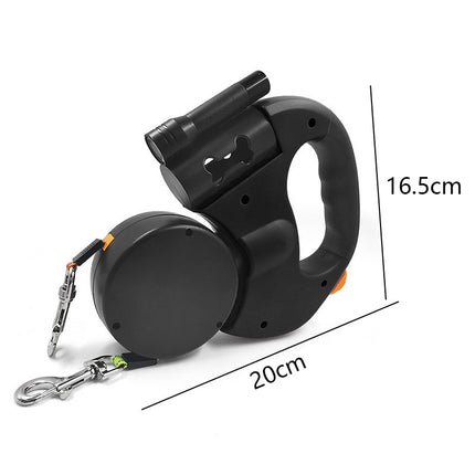 One-to-two dog leash medium-sized small dog Teddy Bome two-in-one automatic retractable leash