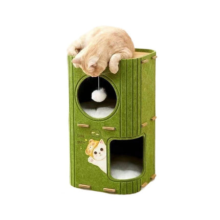 Cross-border wholesale cat nest cat climbing frame four seasons universal multi-layer cat tree hole cat scratch board cat pet nest