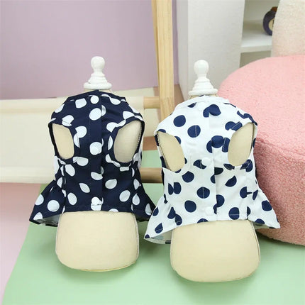 Dog clothes spring teddy bear wave point skirt small dog Japanese