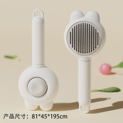 Pet Comb, One-Click Press to Remove Floating Hair, Hair Removal Comb, Dog and Cat Hair Removal Comb, Special Cat Comb, Pet Supplies