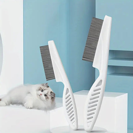 Cross-Border Pet Comb, Dog Flea Comb, Cat Flea Comb, Plastic Fine Tooth Special Comb, Steel Needle Comb, Hair Removal Comb