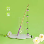 Wooden persimmon cat teasing stick [purple]