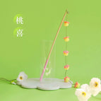 Wooden pole persimmon cat teasing stick [yellow]