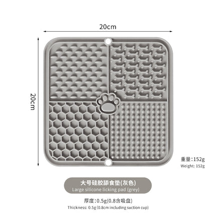 Cross-Border Dog Licking Mat Pet Licking Pad Silicone Suction Cup Slow Licking Mat Anti-Choking Slow Feeding Bowl with Scraper