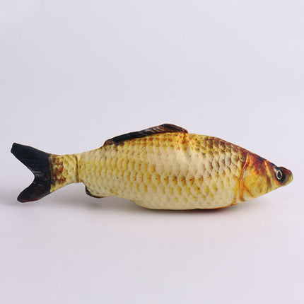 Cross-Border Wholesale Simulation Pet Fish Toys to Amuse Cats, Molars and Chews, Plush Fish, Cat, Mint Fish, Cat Toys and Supplies