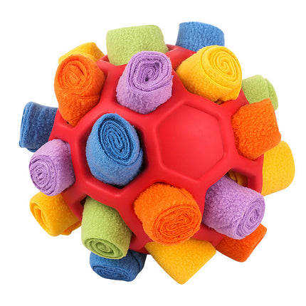 Pet Sniffing Pad Hidden Food Ball Dog Educational Bite-Resistant Cat Multifunctional Rubber Ball Cut Out Ball Fried Ball Dog