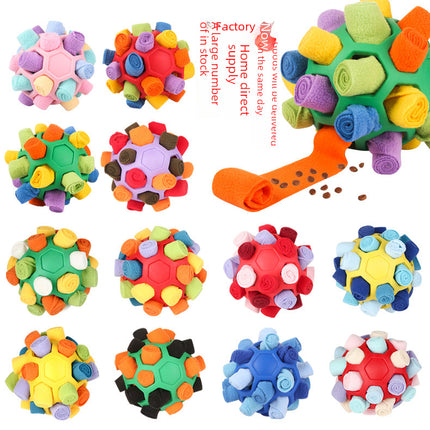 Pet Sniffing Pad Hidden Food Ball Dog Educational Bite-Resistant Cat Multifunctional Rubber Ball Cut Out Ball Fried Ball Dog