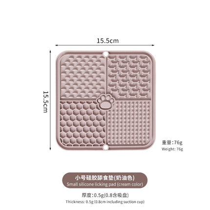 Cross-Border Dog Licking Mat Pet Licking Pad Silicone Suction Cup Slow Licking Mat Anti-Choking Slow Feeding Bowl with Scraper
