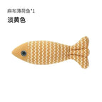 Burlap fish yellow, 20cm without zipper (including catnip)