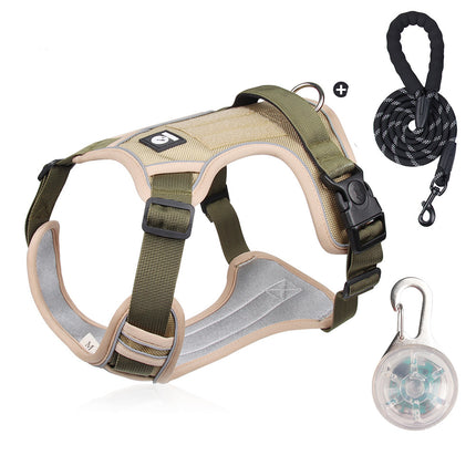 Cross-Border Dog Leash, Anti-Explosion Pet Harness, Velcro Dog Harness, Large Dog Leash, Reflective Dog Leash
