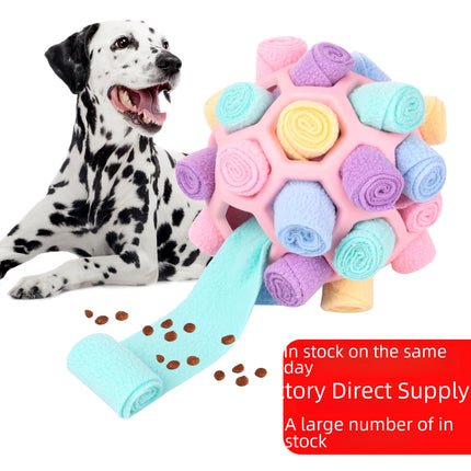 Pet Sniffing Pad Hidden Food Ball Dog Educational Bite-Resistant Cat Multifunctional Rubber Ball Cut Out Ball Fried Ball Dog