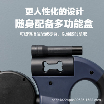 One-to-two dog leash medium-sized small dog Teddy Bome two-in-one automatic retractable leash
