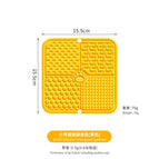 Four-compartment lick mat (small) (yellow)