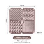 Four-grid licking pad (large size) (apricot color)