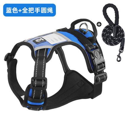 Cross-Border Dog Leash, Anti-Explosion Pet Harness, Velcro Dog Harness, Large Dog Leash, Reflective Dog Leash