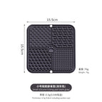 Four-compartment lick mat (small) - dark grey