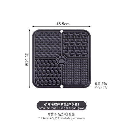 Cross-Border Dog Licking Mat Pet Licking Pad Silicone Suction Cup Slow Licking Mat Anti-Choking Slow Feeding Bowl with Scraper