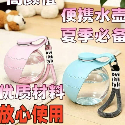 Cross-Border Pet Water Bottle for Cats and Dogs, Stainless Steel Water Bottle for Outdoor Use, Foldable, Large Capacity, Portable Water Dispenser