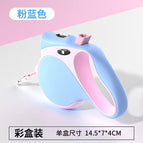 【 5m 】automatic traction rope with light (pink blue), Single traction rope