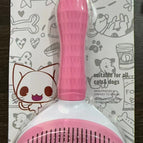 Pink-PP fine needle comb [Plastic card packaging]