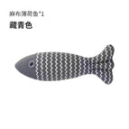 Linen fish Gray, 20cm without zipper (including catnip)
