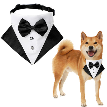 New wedding suit pet saliva towel dog collar pet triangle towel pet