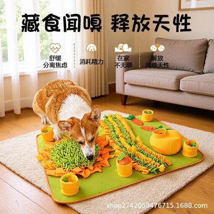 New Pet Sniffing Mat to Expend Dog Energy, Hide Cat Treats to Relieve Boredom, Pet Food Leakage Toy