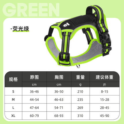 Cross-Border Dog Leash, Anti-Explosion Pet Harness, Velcro Dog Harness, Large Dog Leash, Reflective Dog Leash